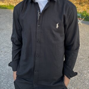 Black linen shirt RL